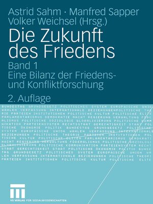 cover image of Die Zukunft des Friedens, Band 1
